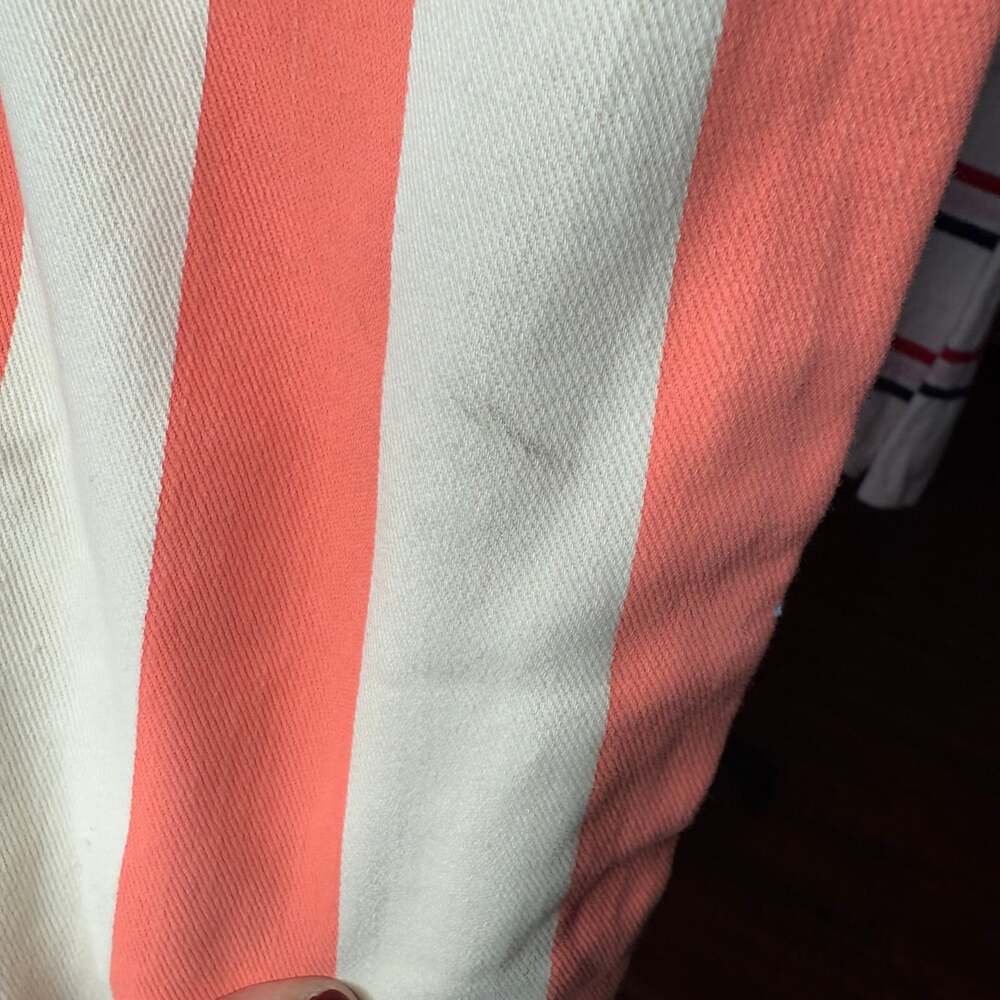 House of Holland Pink and White Striped Denim Shorts - Picture 6 of 6